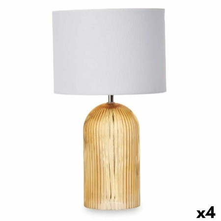 Lampe de bureau Rayures 40 W Ambre Verre 25,5 x 43,5 x 25,5 cm (4 Unités) de Gift Decor, Lampes de chevet - Réf : S3631508, P...