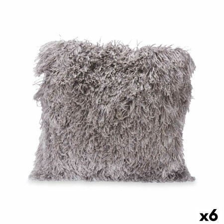 Cojín Gris Algodón Poliéster 45 x 2 x 45 cm (6 Unidades) de Gift Decor, Cojines - Ref: S3631552, Precio: 60,11 €, Descuento: %