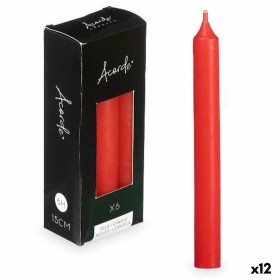 Set de Velas Rojo 2 x 2 x 15 cm (12 Unidades) de Acorde, Velas - Ref: S3631568, Precio: 18,89 €, Descuento: %