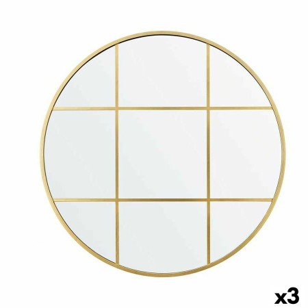 Espejo de pared Ventana Dorado Poliestireno 80 x 80 x 3 cm (3 Unidades) de Gift Decor, Espejos de pared - Ref: S3631662, Prec...