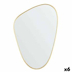 Wall mirror Abstract Golden polypropylene 40 x 60 x 2,5 cm (6 Units) by Gift Decor, Wall-Mounted Mirrors - Ref: S3631666, Pri...