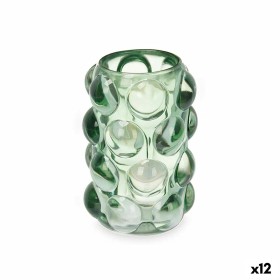 Kerzenschale Mikrosphären grün Kristall 8,4 x 12,5 x 8,4 cm (12 Stück) von Gift Decor, Kerzenständer und Kerzenhalter - Ref: ...