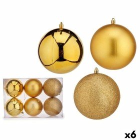 Set de Bolas de Navidad Dorado PVC Ø 12 cm (6 Unidades) de Krist+, Navidad - Ref: S3631722, Precio: 39,82 €, Descuento: %