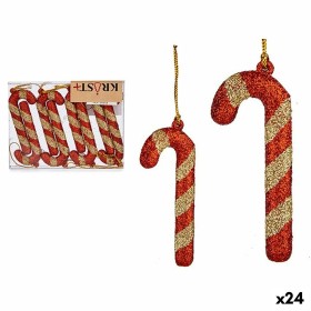 Ensemble Décorations de Noël Bâton 8 Pièces Rouge Doré Plastique 6,5 x 1 cm (24 Unités) de Krist+, Noël - Réf : S3631735, Pri...