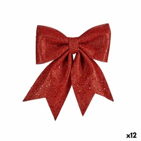 Decorazione Natalizia Fiocco Rosso Plastica 30 x 29 x 4 cm (12 Unità) di Krist+, Natale - Rif: S3631738, Prezzo: 22,12 €, Sco...