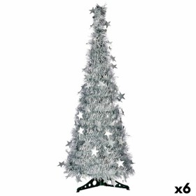 Christmas Tree Silver Tinsel 37 x 37 x 105 cm (6 Units) by Krist+, Christmas - Ref: S3631776, Price: 71,08 €, Discount: %