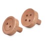 Hangers Brown Wood Buttons Set 2 Pieces (6 Units) by Gift Decor, Coat Hooks - Ref: S3631849, Price: 32,74 €, Discount: %