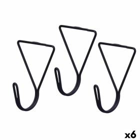 Hangers Black Metal Triangular Set 3 Pieces (6 Units) by Gift Decor, Coat Hooks - Ref: S3631853, Price: 27,89 €, Discount: %