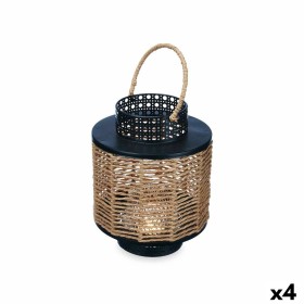 Laterne Schwarz Metall 17 x 23 x 17 cm (4 Stück) Rattan von Gift Decor, Kerzenständer und Kerzenhalter - Ref: S3631859, Preis...