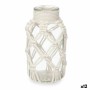 Vaso Branco Tecido Vidro 9 x 17 x 9 cm (12 Unidades) Macramé de Gift Decor, Jarrões - Ref: S3631872, Preço: 43,73 €, Desconto: %