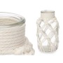 Vase Blanc Tissu verre 9 x 17 x 9 cm (12 Unités) Macramé de Gift Decor, Vases - Réf : S3631872, Prix : 43,73 €, Remise : %