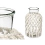 Vaso Bianco Stoffa Vetro 18,5 x 30,5 x 18,5 cm (4 Unità) Macramé | Tienda24 - Global Online Shop Tienda24.eu