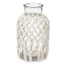 Vaso Bianco Stoffa Vetro 18,5 x 30,5 x 18,5 cm (4 Unità) Macramé | Tienda24 - Global Online Shop Tienda24.eu