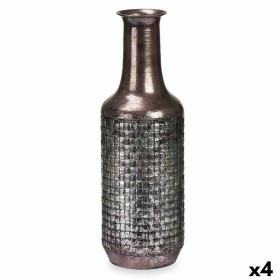 Jarrón Plateado Metal 14 x 46 x 14 cm (4 Unidades) Con relieve de Gift Decor, Jarrones - Ref: S3631884, Precio: 52,60 €, Desc...