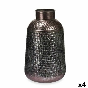 Vase Silberfarben Metall 22,5 x 39,5 x 22,5 cm (4 Stück) Mit Relief von Gift Decor, Vasen - Ref: S3631886, Preis: 52,60 €, Ra...