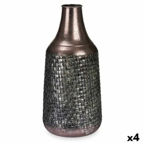 Jarrón Plateado Metal 21 x 44 x 21 cm (4 Unidades) Con relieve de Gift Decor, Jarrones - Ref: S3631888, Precio: 52,60 €, Desc...