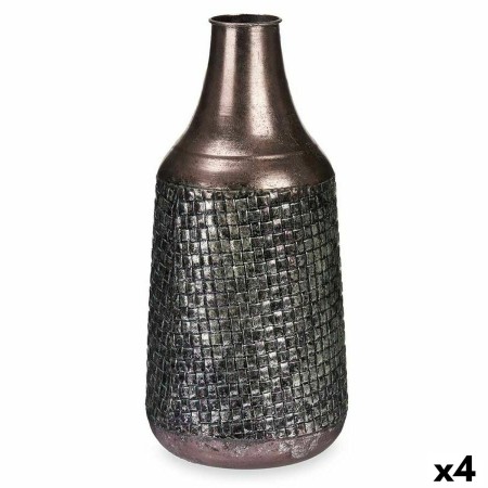 Vase Argenté Métal 21 x 44 x 21 cm (4 Unités) Avec relief de Gift Decor, Vases - Réf : S3631888, Prix : 52,60 €, Remise : %