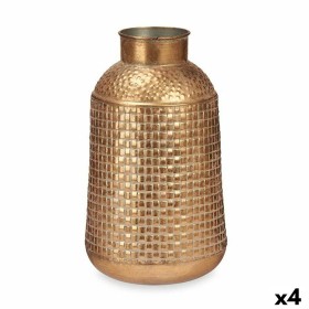 Vase Gold Metall 22,5 x 39,5 x 22,5 cm (4 Stück) Mit Relief von Gift Decor, Vasen - Ref: S3631894, Preis: 58,48 €, Rabatt: %