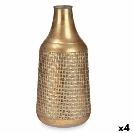 Vase Doré Métal 21 x 44 x 21 cm (4 Unités) Avec relief de Gift Decor, Vases - Réf : S3631896, Prix : 58,48 €, Remise : %