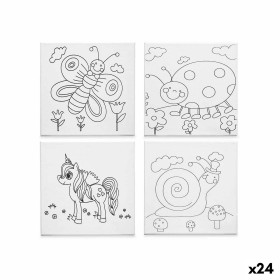 Tela Branco Tecido 15 x 15 x 1,5 cm Para pintar animais (24 Unidades) de Pincello, Tinta - Ref: S3631923, Preço: 22,49 €, Des...