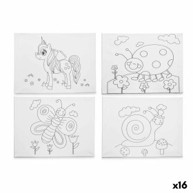 Tela Branco Tecido 30 x 40 x 1,5 cm Para pintar animais (16 Unidades) de Pincello, Tinta - Ref: S3631931, Preço: 41,61 €, Des...