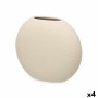 Vase Beige Ceramic 29 x 26 x 11 cm (4 Units) Circular by Gift Decor, Vases - Ref: S3631945, Price: 43,89 €, Discount: %