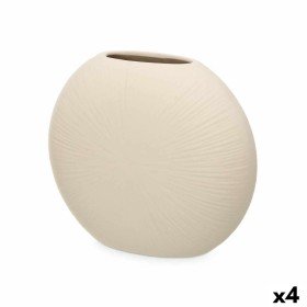 Vase Beige Ceramic 29 x 26 x 11 cm (4 Units) Circular by Gift Decor, Vases - Ref: S3631945, Price: 43,89 €, Discount: %