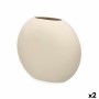 Vaso Beige Ceramica 36 x 34 x 16 cm (2 Unità) Circolare di Gift Decor, Vasi - Rif: S3631949, Prezzo: 28,69 €, Sconto: %