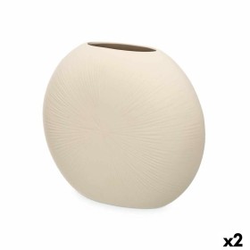 Vase Beige Céramique 36 x 34 x 16 cm (2 Unités) Circulaire de Gift Decor, Vases - Réf : S3631949, Prix : 28,69 €, Remise : %