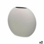 Vase Grey Ceramic 36 x 34 x 16 cm (2 Units) Circular by Gift Decor, Vases - Ref: S3631951, Price: 30,12 €, Discount: %