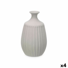 Vase Grau aus Keramik 19 x 31 x 19 cm (4 Stück) Streifen von Gift Decor, Vasen - Ref: S3631962, Preis: 43,21 €, Rabatt: %