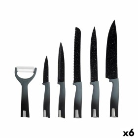 Set di Coltelli Nero Acciaio inossidabile polipropilene (6 Unità) 6 Pezzi di Kinvara, Set di coltelli da cucina - Rif: S36319...