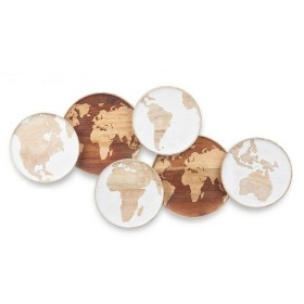 Wall Decoration White Brown Mango wood World Map 102 x 55 x 5 cm by Gift Decor, Wall Pediments - Ref: S3632005, Price: 35,34 ...