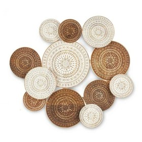 Wanddekoration Weiß Braun Mango-Holz Mandala 76 x 70 x 5 cm von Gift Decor, Wandverzierung - Ref: S3632007, Preis: 42,42 €, R...