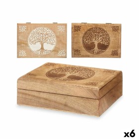 Decorative box Mango wood 25,5 x 8 x 17,4 cm (6 Units) Tree of Life by Gift Decor, Boxes - Ref: S3632017, Price: 47,87 €, Dis...