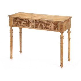 Meuble d'Entrée avec 2 Tiroirs Marron Bois de manguier 98 x 77 x 42 cm Courbe de Gift Decor, Tables - Réf : S3632051, Prix : ...