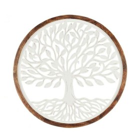 Décoration murale Blanc Marron Bois de manguier Arbre de vie 65 x 65 x 3 cm de Gift Decor, Décorations murales - Réf : S36320...