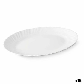 Serving Platter White Glass 34 x 2,5 x 25 cm (18 Units) by Vivalto, Plates and dishes - Ref: S3632183, Price: 45,86 €, Discou...