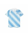 Polo de Manga Curta Homem Lacoste Sport x Novak Djokovic Regular Fit Piqué Azul Branco | Tienda24 Tienda24.eu