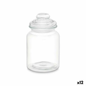 Bocal Transparent verre 900 ml (12 Unités) Avec couvercle de Vivalto, Stockage des aliments - Réf : S3632247, Prix : 32,89 €,...