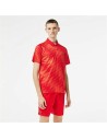 Polo de Manga Corta Hombre Lacoste Sport x Novak Djokovic Regular Fit Piqué Rojo | Tienda24 Tienda24.eu