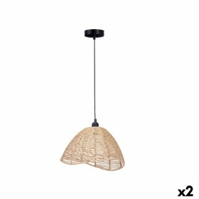 Lampadario Naturale Rattan 60 W Conica 220 -240 V 34 x 20 x 30 cm (2 Unità) di Gift Decor, Lampade a sospensione - Rif: S3632...