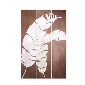 Folding screen White Brown Canvas 122 x 2,5 x 180 cm by Gift Decor, Panel Screens - Ref: S3632326, Price: 54,27 €, Discount: %