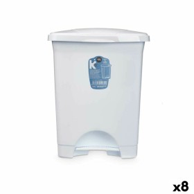 Pedal bin White Plastic 10 L (8 Units) by BigBuy Home, Wastebaskets - Ref: S3632343, Price: 41,42 €, Discount: %