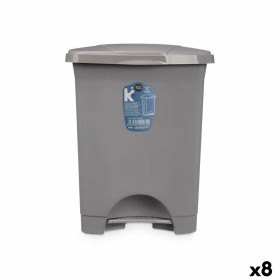 Pedal bin Grey Plastic 10 L (8 Units) by BigBuy Home, Wastebaskets - Ref: S3632345, Price: 43,79 €, Discount: %