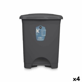 Cestino a pedale Antracite Plastica 30 L (4 Unità) di BigBuy Home, Cestini per la carta - Rif: S3632355, Prezzo: 46,28 €, Sco...