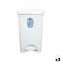 Pedal bin White Plastic 50 L (3 Units) by BigBuy Home, Wastebaskets - Ref: S3632359, Price: 42,98 €, Discount: %