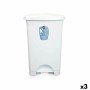 Pedal bin White Plastic 50 L (3 Units) | Tienda24 - Global Online Shop Tienda24.eu