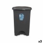 Pedal bin Anthracite Plastic 50 L (3 Units) by BigBuy Home, Wastebaskets - Ref: S3632363, Price: 42,98 €, Discount: %