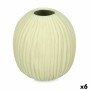 Vase Vert Dolomite 15 x 18 x 15 cm (6 Unités) Sphère Rayures | Tienda24 - Global Online Shop Tienda24.eu